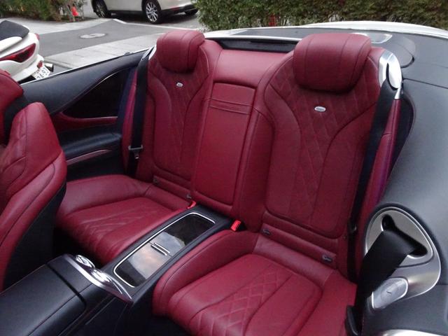 Sクラス S550 カブリオレ 禁煙車 車検整備付き フロントバンパー&フロントフェンダー&ボンネットプロテクションフィルム施工 AMG・S63前後バンパー パナメリカーナグリル HDDナビTV 全周囲カメラ 赤革 エアサス ACC(61枚目)