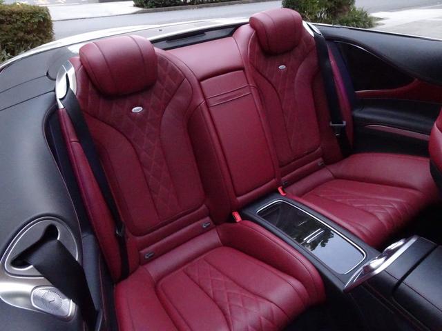 Sクラス S550 カブリオレ 禁煙車 車検整備付き フロントバンパー&フロントフェンダー&ボンネットプロテクションフィルム施工 AMG・S63前後バンパー パナメリカーナグリル HDDナビTV 全周囲カメラ 赤革 エアサス ACC(63枚目)