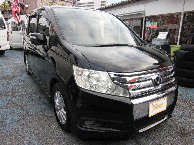 ステップワゴンスパーダ S ETC バックカメラ TV 両側スライド・片側電動 HID キーレスエントリー 電動格納ミラー 後席モニター 3列シート フルフラット CVT アルミホイール 記録簿 盗難防止システム 衝突安全ボディ(12枚目)