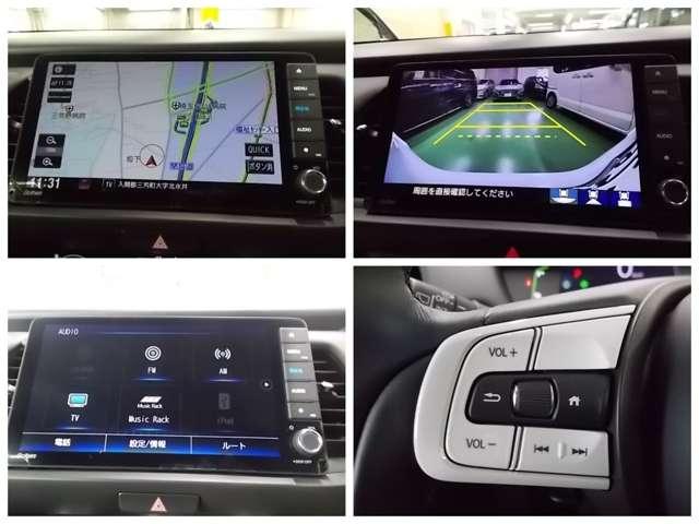 e:HEVホーム 禁煙車 専用9インチナビ 前後ドラレコ クルコン 禁煙車 スマートキー アイドリングストップ 衝突被害軽減ブレーキ ワンオーナー LEDヘッドライト Rカメラ オートエアコン キーレス 地デジ CD(4枚目)
