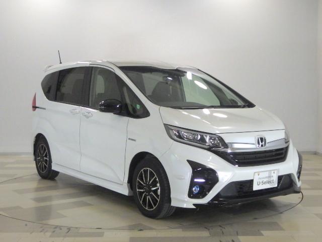フリードハイブリッド ハイブリッド・モデューロＸホンダセンシング　禁煙１オーナー　リア席モニター　９インチナビ　両電動スライド　専用コンビシート　フロントビームライト　ＬＥＤフォグライト　専用フロントグリル　専用エアロバンパ　専用サスペンション　専用アルミホイール（2枚目）