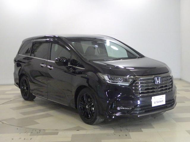 オデッセイハイブリッド e:HEVアブソルート・EXブラックエディション 禁煙 リア席モニター 前後ドラレコ 11.4インチコネクトナビ ApplePlay マルチビュー 渋滞追従 レザーシート パワーテールゲート パーキングセンサー 両電動ドア ブラインドスポット VSA(2枚目)