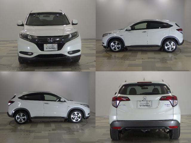 ヴェゼル ハイブリッドＸ・Ｌパッケージ　禁煙車　人気のホワイトパール　４ＷＤ　メーカーオプションナビ　フルセグ　Ｂｌｕｅｔｏｏｔｈ　ＤＶＤ　リアカメラ　あんしんパッケージ　サイド＆カーテンＳＲＳ　コンビシート　シートヒーター　ＥＴＣ　ＶＳＡ（4枚目）