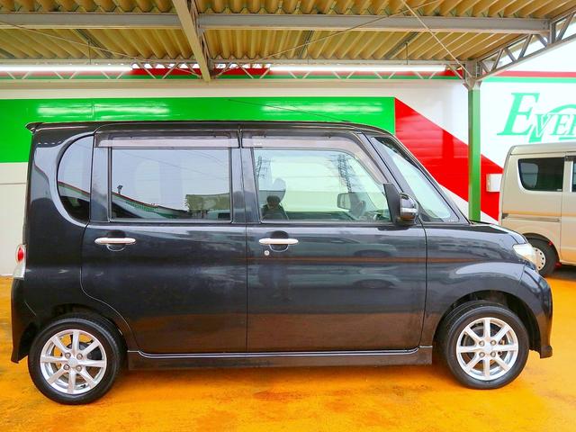 タント カスタムX 修復歴なし 社外CD/AUX接続 スマートキー 自動ドア オートエアコン 社外前後ドラレコ HID フォグ 純正フルエアロ &14AW(6枚目)