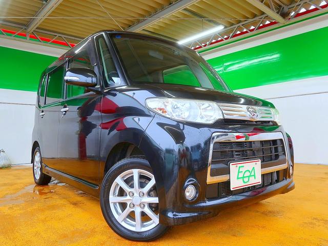 タント カスタムX 修復歴なし 社外CD/AUX接続 スマートキー 自動ドア オートエアコン 社外前後ドラレコ HID フォグ 純正フルエアロ &14AW(25枚目)