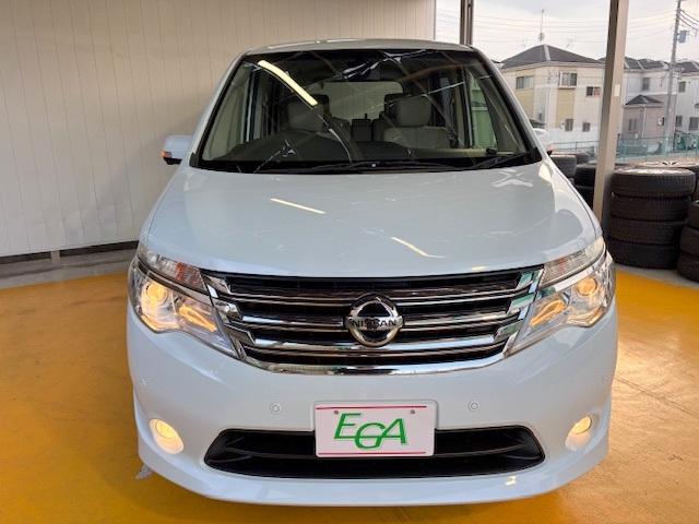 セレナ ２０Ｇ　Ｓ－ハイブリッド　修復歴なし　純正ＳＤナビ　衝突軽減ブレーキ　両側自動ドア　全周囲モニタ　フリップダウンモニタ　ＥＴＣ　インテリキー　車線逸脱警報　コーナーセンサー　クルコン　半革　フォグ　革巻ステア　プッシュスタート（19枚目）