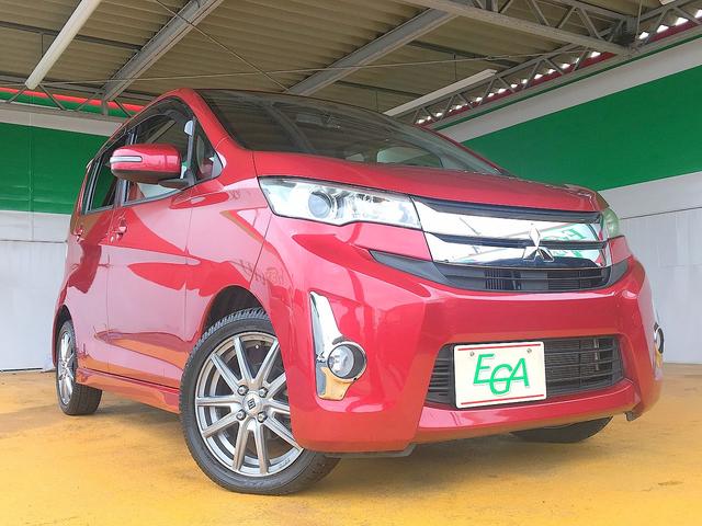 ｅＫカスタム Ｔ　修復歴なし　１オーナ　禁煙車　純正ＳＤナビ　ＣＤ／ＡＵＸ／ＵＳＢ再生　フルセグＴＶ　バックカメラ　ＥＴＣ　スマートキー　オートエアコン　ＨＩＤ　フォグ　純正フルエアロ＆社外１５ＡＷ（25枚目）