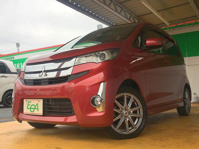 ｅＫカスタム Ｔ　修復歴なし　１オーナ　禁煙車　純正ＳＤナビ　ＣＤ／ＡＵＸ／ＵＳＢ再生　フルセグＴＶ　バックカメラ　ＥＴＣ　スマートキー　オートエアコン　ＨＩＤ　フォグ　純正フルエアロ＆社外１５ＡＷ（29枚目）