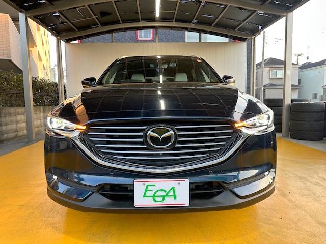 ＣＸ－８ ２５Ｓ　Ｌパッケージ　禁煙車　衝突軽減ブレーキ　７人乗り　白レザーシート　全周囲カメラ　ＢＯＳＥスピーカー　マツダコネクトナビ　シートヒーター　シートベンチレーション　電動リアゲート（2枚目）