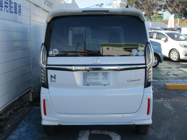 N-BOXカスタム L 純正ナビ フルセグTV CD DVD リヤカメラ ETC 禁煙 ワンオーナー 純正前後ドラレコ シートヒーター 衝突軽減ブレーキ サイドカーテンエアバック コーナーセンサー 両席電動スライドドア(5枚目)