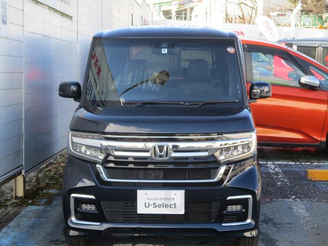 Ｎ－ＢＯＸカスタム ＥＸターボ　禁煙１オーナー　両側電動スライドドア　純正ナビ　ナビ連動前後ドラレコ　ＥＴＣ　バックカメラ　１５インチアルミシートヒーター　助手席スーパースライドシート　パーキングセンサー　記録簿　地デジ　ＬＥＤ（2枚目）