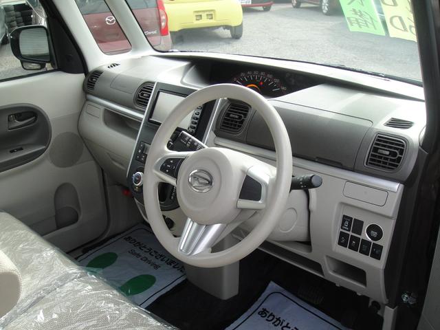 タント Ｘ　ＳＡ　禁煙車　ナビ　ＴＶ　ＣＤ　バックカメラ　パワースライド　スマートキー　ステアリングリモコン　オートエアコン　オートライト　オートリトラミラー　ロールサンシェード　チルトステアリング　シートリフター（3枚目）