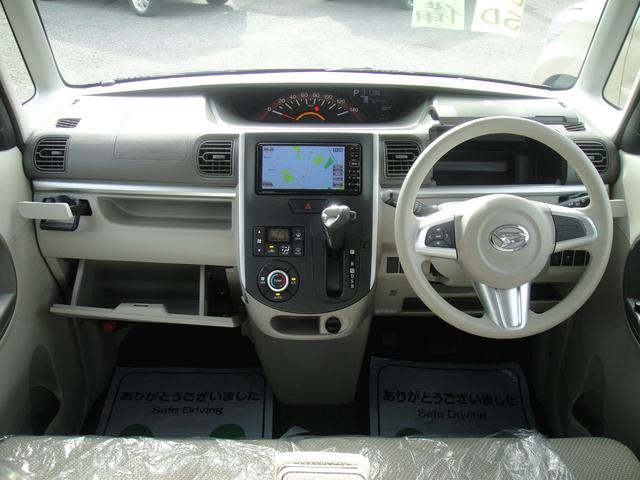 タント Ｘ　ＳＡ　禁煙車　ナビ　ＴＶ　ＣＤ　バックカメラ　パワースライド　スマートキー　ステアリングリモコン　オートエアコン　オートライト　オートリトラミラー　ロールサンシェード　チルトステアリング　シートリフター（5枚目）