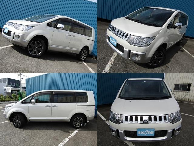 デリカＤ：５ シャモニー　１０周年記念車　アルパイン９型ＢＩＧＸ　ＣＤ／ＤＶＤ再生　ＢＴオーディオ　地デジ　両パワスラ　フリップダウンモニター　バックカメラ　専用ハーフレザー　専用クローム１８ＡＷ　ＥＴＣ　ヒーター付きＰシート（3枚目）