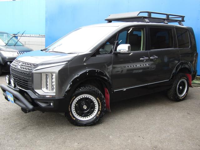 デリカＤ：５ Ｐ　リフトＵＰカスタム　ケンウッド９型メモリナビ　ＢＴオーディオ　地デジ　両側パワスラ　アラウンドビューモニター　電動リアゲート　ヒーター付電動シート　ＥＴＣ　ルーフキャリア　リアラダー　社外１６ＡＷ（13枚目）