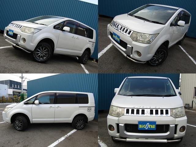 デリカＤ：５ Ｇ　パワーパッケージ　リフトＵＰカスタム　ストラーダ７型メモリナビ　ＣＤ／ＤＶＤ再生　ＢＴオーディオ　地デジ　電動スライドドア　バックカメラ　フロントチューブガード　社外１６インチＡＷ＋デューラー　ＥＴＣ（3枚目）