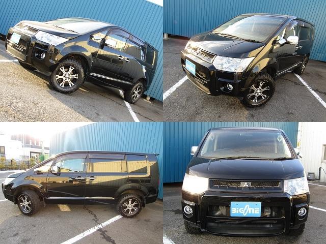 デリカD:5 D パワーパッケージ リフトUPカスタム 7人乗り アルパイン7型メモリナビ CD/DVD再生 BTオーディオ 地デジ 両パワスラ 後席フリップダウンモニター MK36+グッドリッチKo2 フロントプロテクター ETC(3枚目)