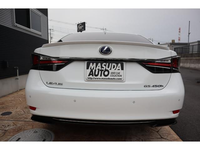 GS GS450h Fスポーツ 1オーナー サンルーフ 三眼LEDヘッドライトアダプティブハイビームシステム パワートランク ヘッドアップディスプレイ クリアランスソナー 本アルミ名栗調パネル ブラインドスポットモニター 後席SRS(6枚目)