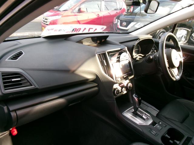 インプレッサスポーツ １．６ｉ－Ｌアイサイト　純正ナビ　フルセグＴＶ　ＤＶＤ再生　Ｂｌｕｅｔｏｏｔｈ　バックカメラ　レザーシート　パワーシート　禁煙車　ＥＴＣ２．０　ナビ連動ドラレコ　衝突軽減ブレーキ　踏み間違い防止　レーンアシスト　ＲＡＢ（14枚目）