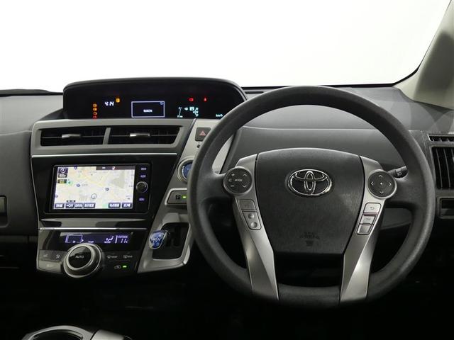 プリウスアルファ Ｓ　乗車定員７人　アルミホイール　ワンオーナー　キーレス　ＣＤ　盗難防止装置　ハイブリッド　メモリーナビ　フルセグ（3枚目）