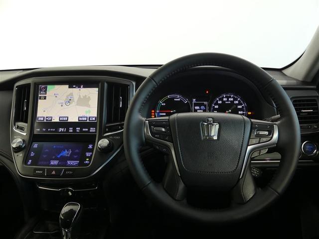 クラウンハイブリッド アスリートＳ　ミュージックプレイヤー接続可　電動シート　アルミホイール　ＬＥＤヘッドランプ　キーレス　ＣＤ　盗難防止装置　ハイブリッド　オートクルーズコントロール　メモリーナビ　フルセグ（3枚目）