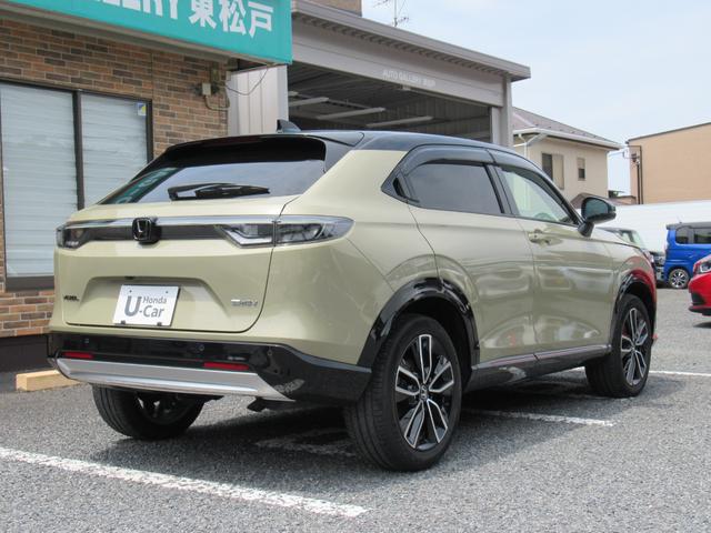 ヴェゼル ｅ：ＨＥＶ　ＰＬａＹ　衝突被害軽減ブレーキ　ＡＣＣ　前後ドラレコ　純正メモリーナビ　Ｂカメラ　フルセグＴＶ　ＵＳＢ　ＢＴ　純正ＡＷ　ＬＥＤ　オートライト　Ｐテールゲート　Ｓヒーター　サンルーフ　ＥＴＣ２．０　１オーナ　禁煙（2枚目）