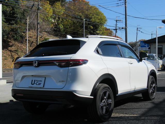 ヴェゼル ｅ：ＨＥＶ　Ｘ・ＨｕＮＴパッケージ　衝突被害軽減ブレーキ　ＡＣＣ　ドラレコ　純正メモリーナビ　Ｂカメラ　フルセグＴＶ　ＣＤ　ＤＶＤ　ＵＳＢ入力端子　ＢＴ　純正ＡＷ　ＬＥＤ　クリアランスソナー　ルーフレール　ＥＴＣ２．０　１オーナ　禁煙車（2枚目）