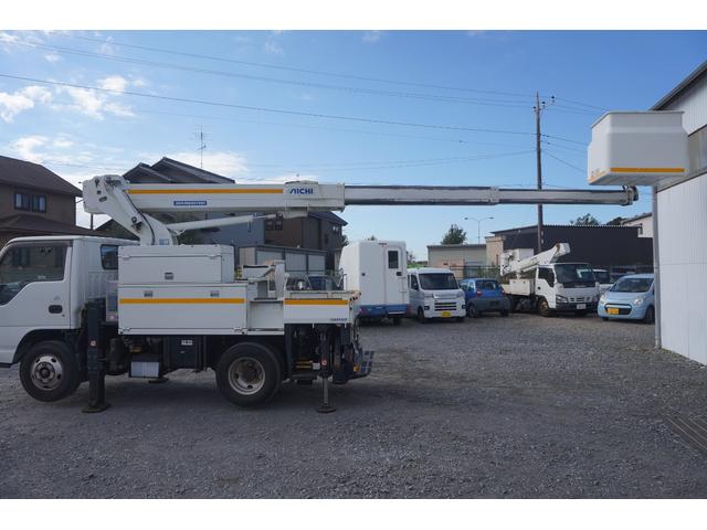 エルフトラック 高所作業車 アイチ製SH11A ジャッキ自動セット ブーム自動格納 架装部1893時間 走行6.9万キロ ETC ナビ TV ジョイスティック 左荷箱 走行6.3万キロ バックカメラ(26枚目)