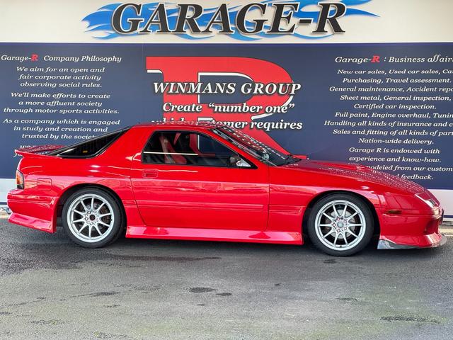 サバンナRX-7 GT-X Msportsエアロ ENDLESS車高調 RAYS17inAW GARRETTハイフロータービン Rmagicマフラー HKSエアクリ ロールケージ パワーFC Greddy追加メーター・ブーコン(6枚目)