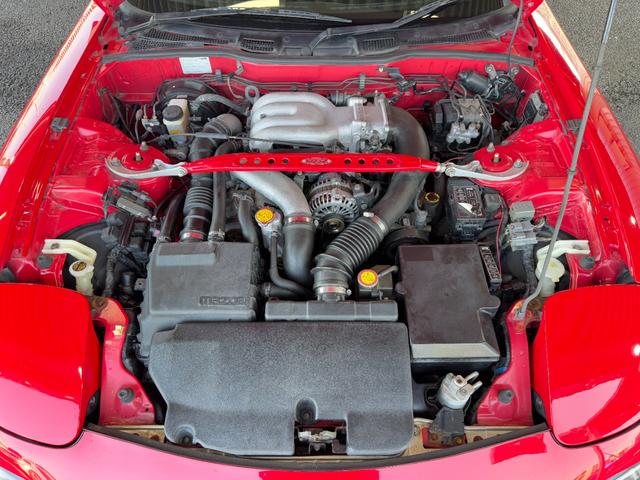 RX-7 タイプRB リビルトタービン交換済 TEIN車高調 HKSサイレントハイパワー WORK EMOTION ZR10 18inAW フロントアンダースポイラー フロントフォグランプ サイドスカート タワーバー(3枚目)