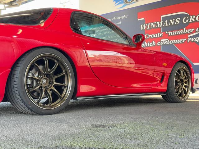 RX-7 タイプRB リビルトタービン交換済 TEIN車高調 HKSサイレントハイパワー WORK EMOTION ZR10 18inAW フロントアンダースポイラー フロントフォグランプ サイドスカート タワーバー(10枚目)