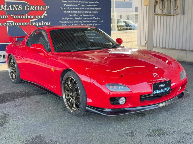 RX-7 タイプRB リビルトタービン交換済 TEIN車高調 HKSサイレントハイパワー WORK EMOTION ZR10 18inAW フロントアンダースポイラー フロントフォグランプ サイドスカート タワーバー(19枚目)