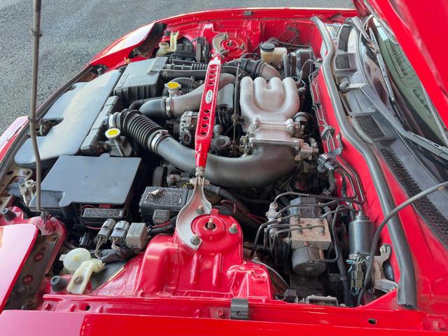 RX-7 タイプRB リビルトタービン交換済 TEIN車高調 HKSサイレントハイパワー WORK EMOTION ZR10 18inAW フロントアンダースポイラー フロントフォグランプ サイドスカート タワーバー(29枚目)