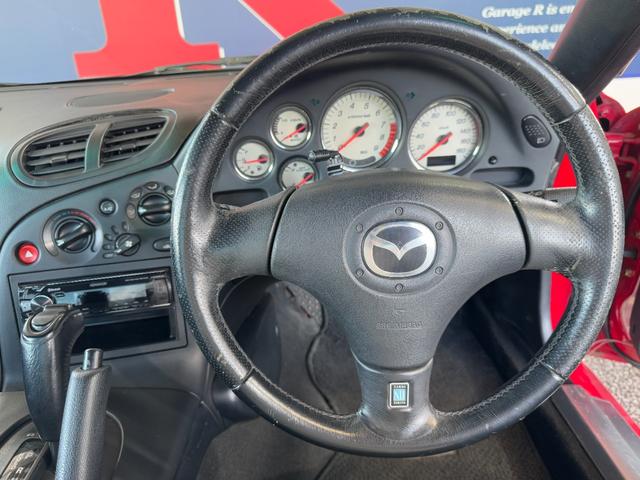 RX-7 タイプRB リビルトタービン交換済 TEIN車高調 HKSサイレントハイパワー WORK EMOTION ZR10 18inAW フロントアンダースポイラー フロントフォグランプ サイドスカート タワーバー(37枚目)