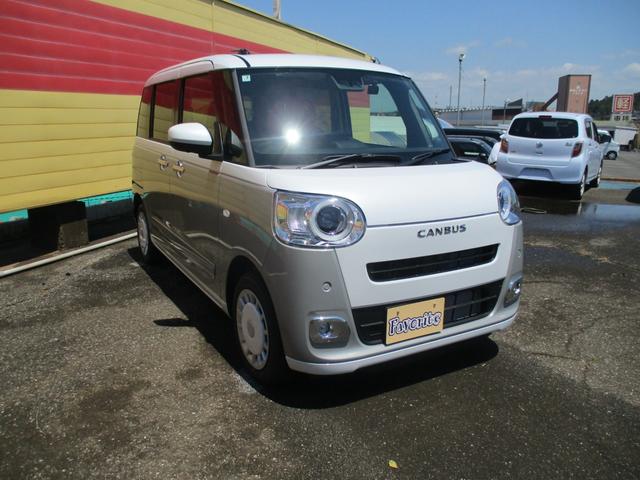 ムーヴキャンバス ストライプスＧ　スマートキー　純正９型ディスプレイオーディオ　アップルカープレイ　全方位カメラ　ドラレコ　ＥＴＣ　両側自動ドア　おくだけ充電　ＨＤＭＩ　シートヒーター　クリソナ　ＬＥＤ　電動パーキング　届出済未使用車（5枚目）