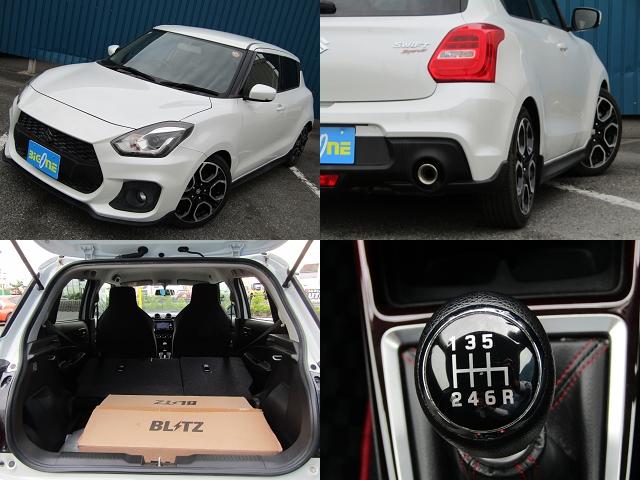 スイフトスポーツ ベースグレード 6速 マニュアル車 ターボ BLITZ車高調 ナビ フルセグTV Bluetooth対応 LEDヘッドライト プッシュスタート シートヒーター プッシュスタート(3枚目)