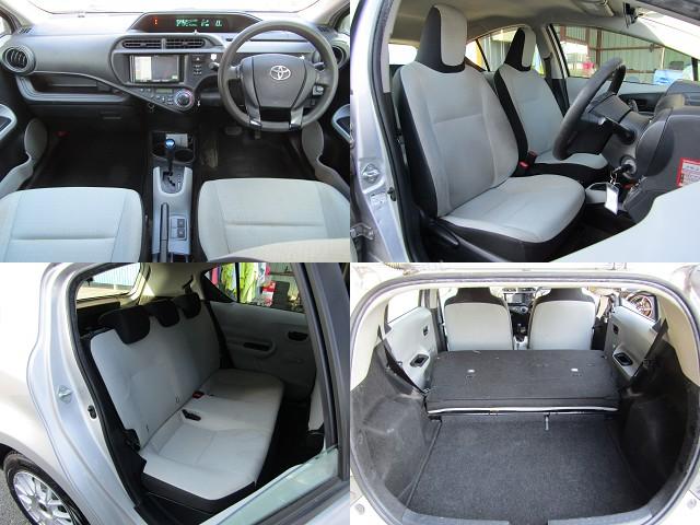 アクア Ｌ　ユーザー買取車　社外アルミ　ＥＴＣ　オートエアコン　キーレスキー　前席パワーウインドウ　後席ＩＳＯＦＩＸシート　電動格納ミラー　５人乗り（6枚目）