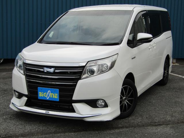 ノア ハイブリッドＧ　ユーザー買取車　パワスラ　フリップダウンモニター　Ｂｌｕｅｔｏｏｔｈ対応　純正ナビ　ＣＤ・ＤＶＤ　フルセグ視聴　モデリスタエアロ　シートヒーター　ビルトインＥＴＣ　社外ＡＷ　プッシュスタート　スマキー（8枚目）