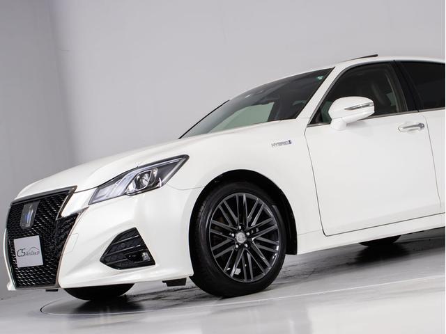 クラウンハイブリッド アスリートＳ　Ｊ－フロンティアリミテッド　後期型（禁煙車）（黒本革シート）（サンルーフ）（オプション１８インチＡＷ）（セーフティセンス）衝突軽減ブレーキ　踏み間違い防止　レーダークルーズ　車線逸脱抑制ＬＤＡ　専用インテリア＆エクステリア（22枚目）