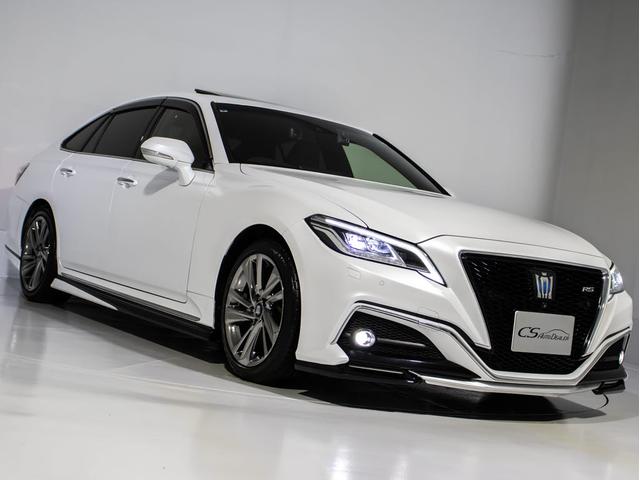 クラウンハイブリッド ＲＳアドバンス　後期型（サンルーフ）（ＴＲＤエアロ）（パノラミックビューモニター）（黒本革シート）セーフティセンス　衝突軽減ブレーキ　踏み間違い防止機能　車線逸脱抑制ＬＴＡ　レーダークルーズ　デジタルインナーミラー（21枚目）