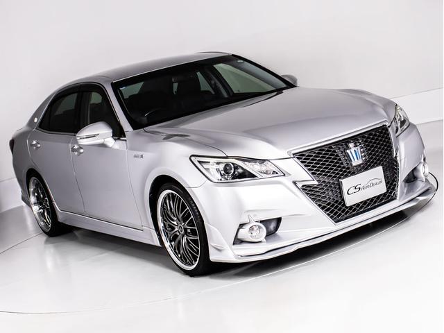 クラウンハイブリッド アスリートＳ　（禁煙車）（ワンオーナー）（黒本革シート）（新品２０インチアルミ）（新品タイヤ）（フルエアロ）エアシート　シートヒーター　ステアリングヒーター　Ｂｌｕｅｔｏｏｔｈ対応　レギュラーガソリン仕様　ＨＤＤ（5枚目）