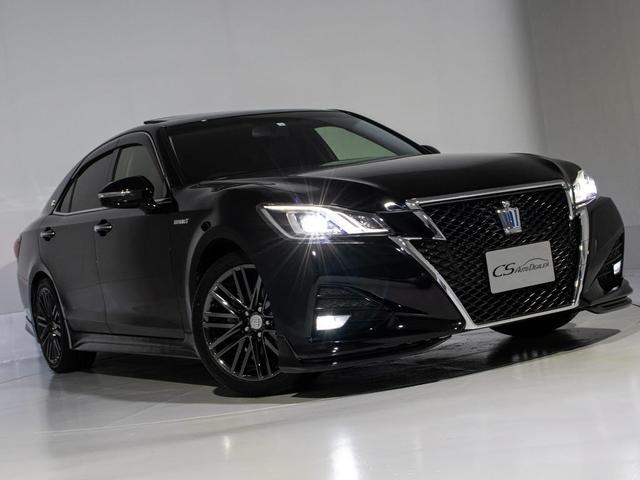 クラウンハイブリッド アスリートＳ　後期型（サンルーフ）（黒本革シート）（オプション１８インチアルミ）（フルエアロ）シート＆ステアリングヒーター　Ｂｌｕｅｔｏｏｔｈ対応　レギュラーガソリン仕様　ＳＤマルチナビ　カラーバックカメラ（16枚目）