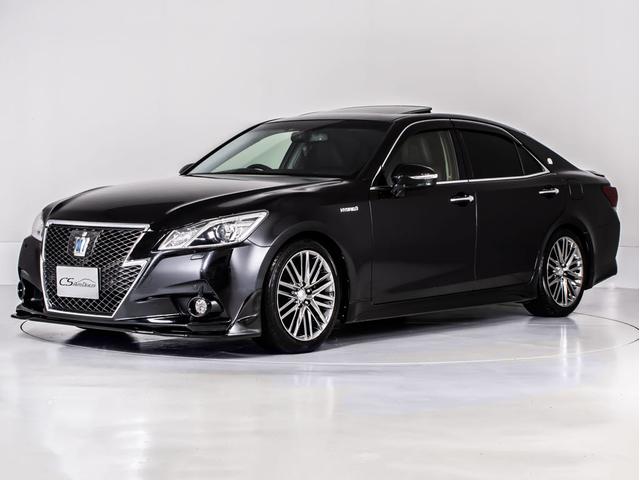 クラウンハイブリッド アスリートＧ　（サンルーフ）（禁煙車）（黒本革シート）（オプション１８インチアルミ）（フルエアロ）（ＴＲＤスポイラー）（衝突軽減ブレーキ）（踏み間違い防止機能）レーダークルーズ　アダプティブハイビーム　ＨＤＤマルチ（15枚目）
