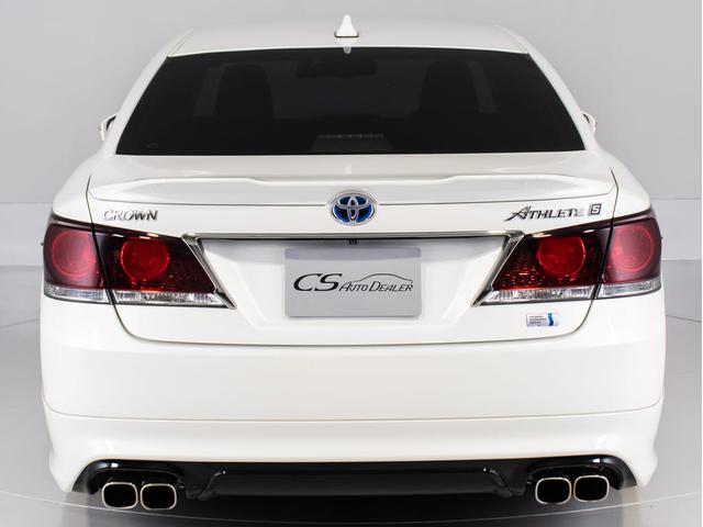クラウンハイブリッド アスリートＳ　（黒本革シート）（スパッタリング１８インチアルミ）（フルエアロ）（ＴＲＤ）（新品タイヤ）（社外マフラー）レギュラーガソリン仕様　Ｂｌｕｅｔｏｏｔｈ対応　ＨＤＤマルチナビ　シート＆ステアリングヒーター（12枚目）