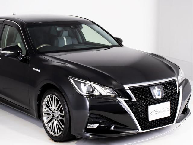 クラウンハイブリッド アスリートＳ　Ｊ－フロンティア　後期型（ワンオーナー）（特別仕様車）（黒本革シート）（スパッタリング加工１８インチアルミ）（トヨタセーフティセンス）衝突軽減ブレーキ　車線逸脱抑制ＬＤＡ　オートハイビーム　レーダークルーズ　ＳＤマルチ（5枚目）