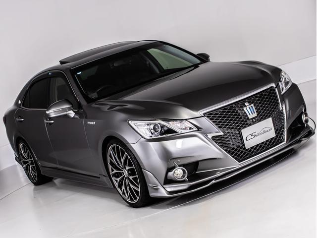 クラウンハイブリッド アスリートＳ　「プレシャスメタルカスタム」（禁煙車）（サンルーフ）（プレミアムサウンド）（パノラミックビューモニター（黒本革シート）（衝突軽減ブレーキ）（踏み間違い防止機能）（車高調）（２０インチアルミ）　ＨＤＤ（8枚目）