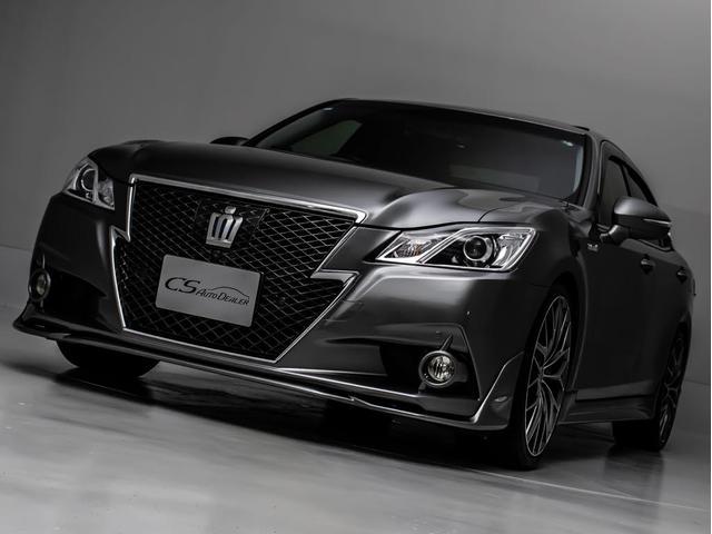 クラウンハイブリッド アスリートＳ　「プレシャスメタルカスタム」（禁煙車）（サンルーフ）（プレミアムサウンド）（パノラミックビューモニター（黒本革シート）（衝突軽減ブレーキ）（踏み間違い防止機能）（車高調）（２０インチアルミ）　ＨＤＤ（23枚目）