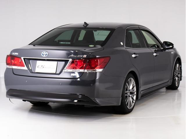 クラウンハイブリッド アスリートＧ　「ＢＭＷドラバイトグレーカスタム」（禁煙車）（オプション１８インチアルミ）（新品タイヤ）（黒本革シート）（フルエアロ）（クリアランスソナー）Ｂｌｕｅｔｏｏｔｈ対応　レギュラーガソリン仕様　バックカメラ（16枚目）