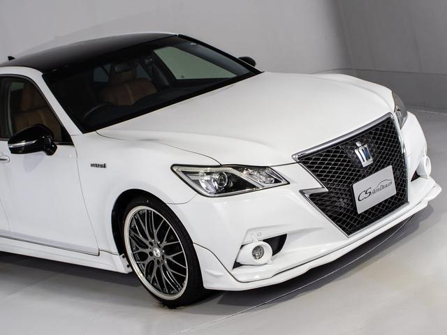 クラウンハイブリッド アスリートＳ　（禁煙車）（特注フォーブレザーシート）（２０インチアルミ）（フルエアロ）（レクサスパール＆ルーフブラックカスタム）衝突軽減ブレーキ　踏み間違い防止機能　レーダークルーズ　Ｂｌｕｅｔｏｏｔｈ対応（7枚目）