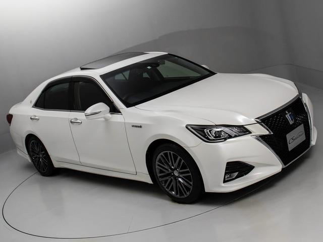 クラウンハイブリッド アスリートＳ　後期型（禁煙車）（サンルーフ）（黒本革シート）（オプション１８インチＡＷ）（トヨタセーフティセンス）衝突軽減ブレーキ　踏み間違い防止機能　レーダークルーズ　オートマチックハイビーム　車線逸脱抑制ＬＤＡ（26枚目）